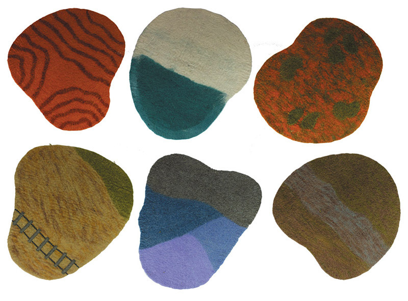 Australian Scape Felt Mats - 6pcs