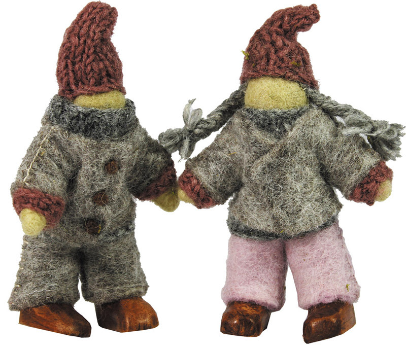 Woodland Felt People - Grey 2pcs