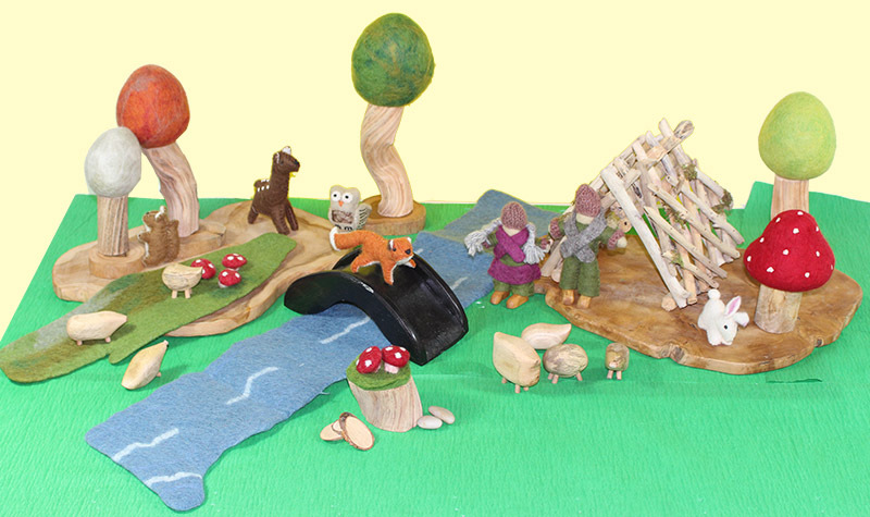 Natural Woodland Camp Site Scene - 27pcs