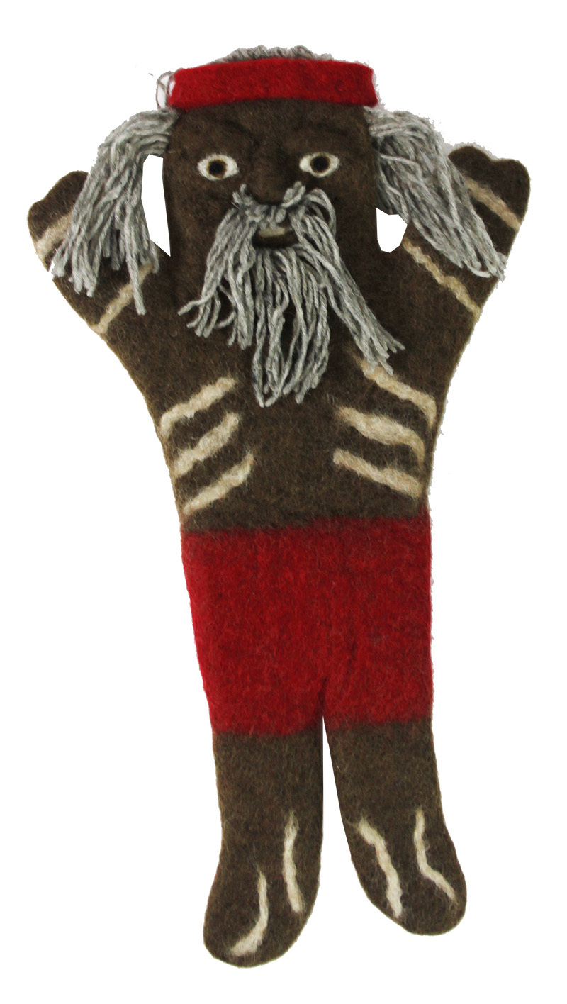 Papoose Felt Aboriginal Elder Hand Puppet - 35cm