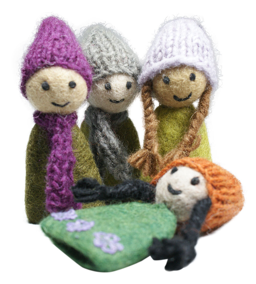 Felt Finger Puppets - Forest Family