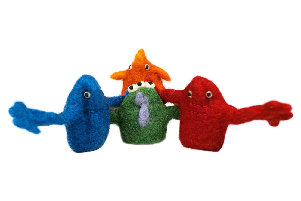 Papoose Felt Finger Puppets - Monsters