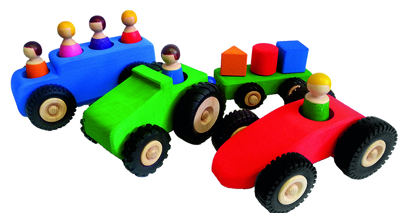 *Bauspiel Wooden Vehicles - Large 13pcs