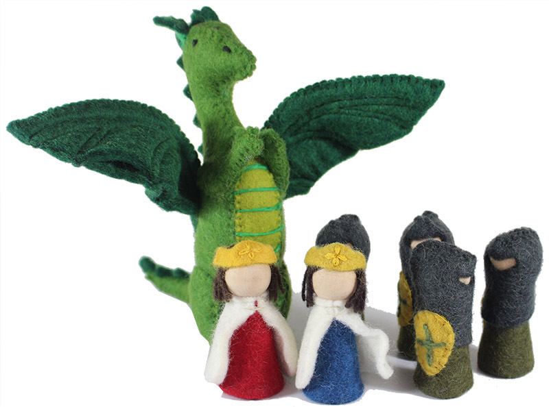 Felt & Wooden Knight's Castle Characters - 7pcs