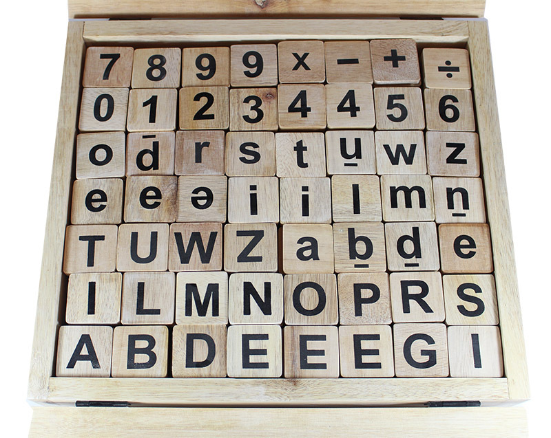 Papoose Natural Wooden Letters & Numbers Box Set - 280pcs