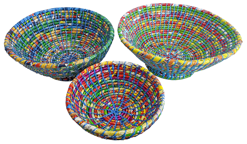 Papoose Spiral Bowl Set Blue -3pcs