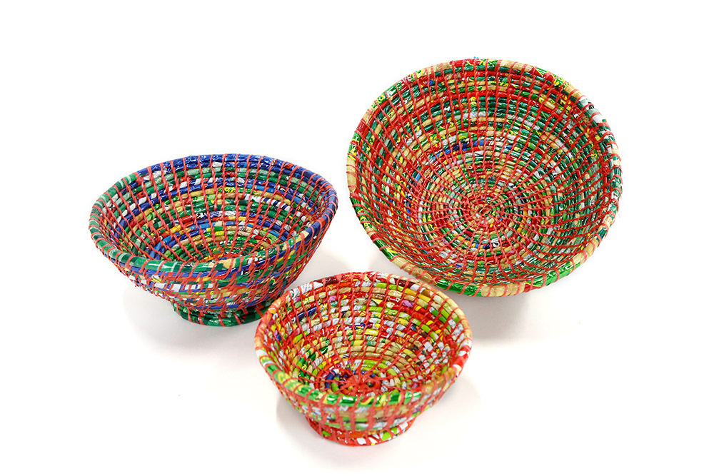 Papoose Spiral Bowl Set RED -3pcs