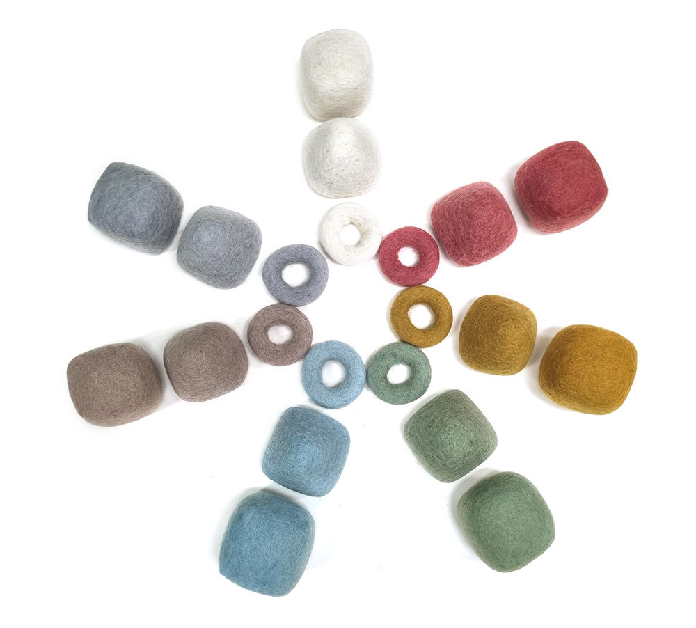 Earth Felt Shapes Set - 21pcs