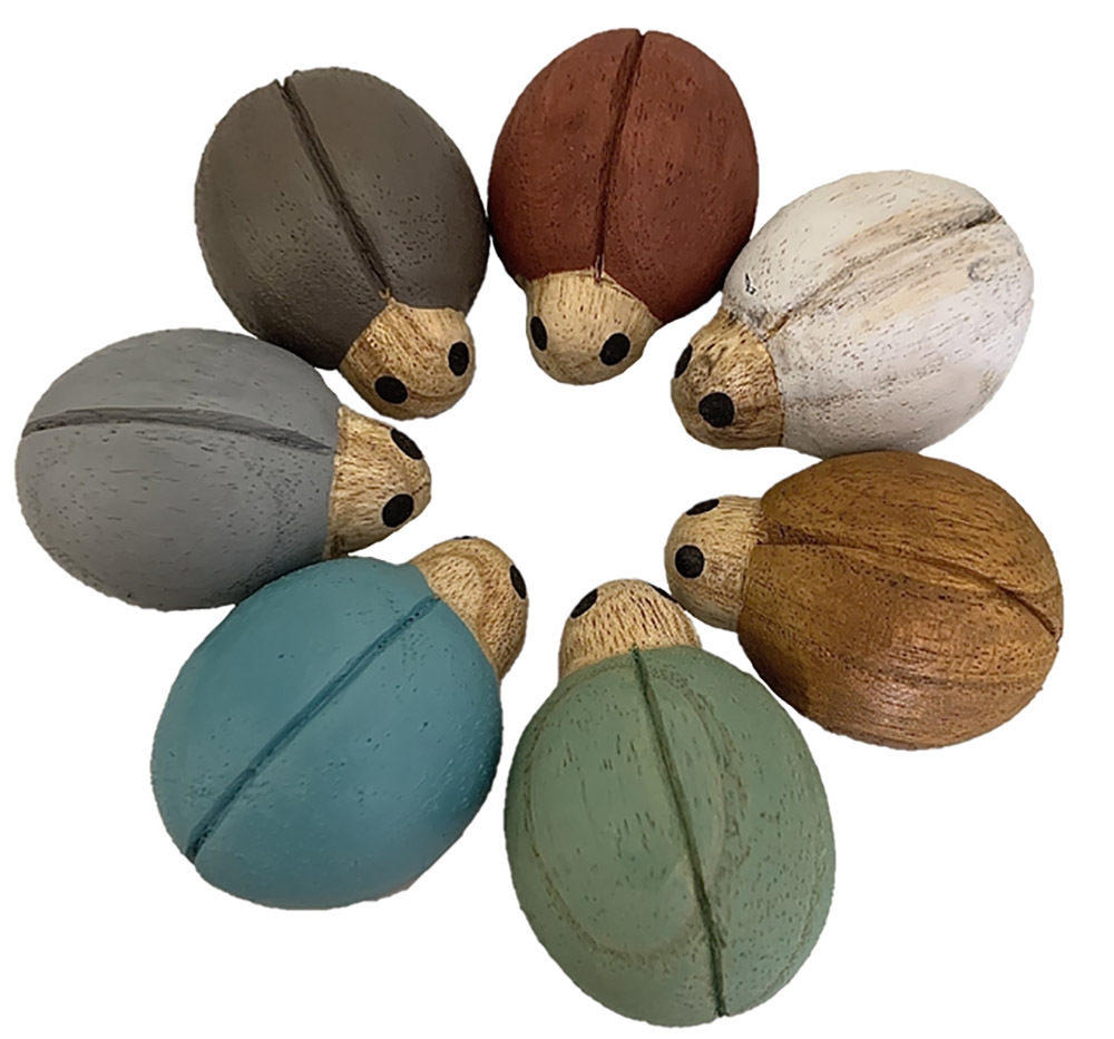 Earth Wooden Ladybirds - 7pcs