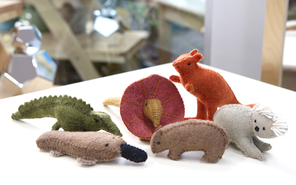 Australian Felt Animals - 6pcs