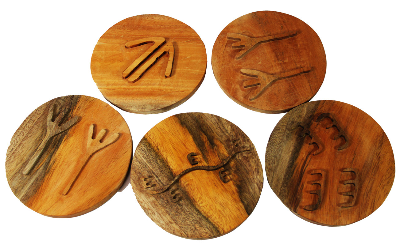 Natural Mahogany Indigenous Tracking Set - 5pcs