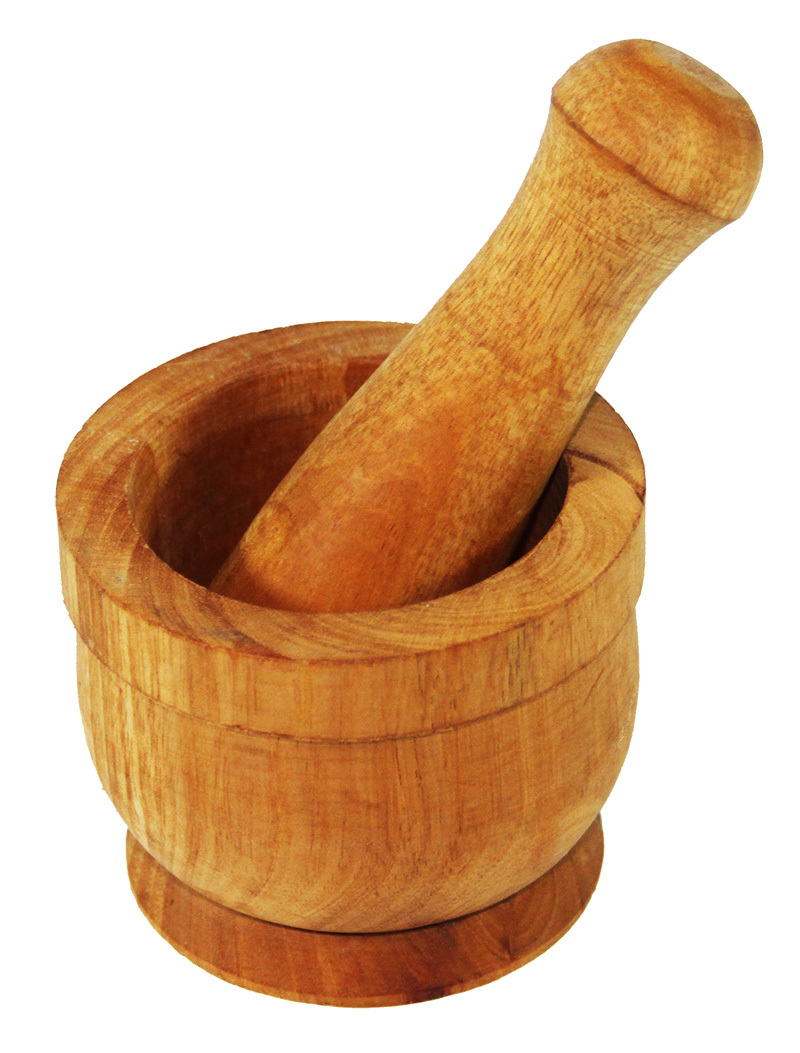 Wooden Mortar & Pestle - Medium 8.5 x 7cmH