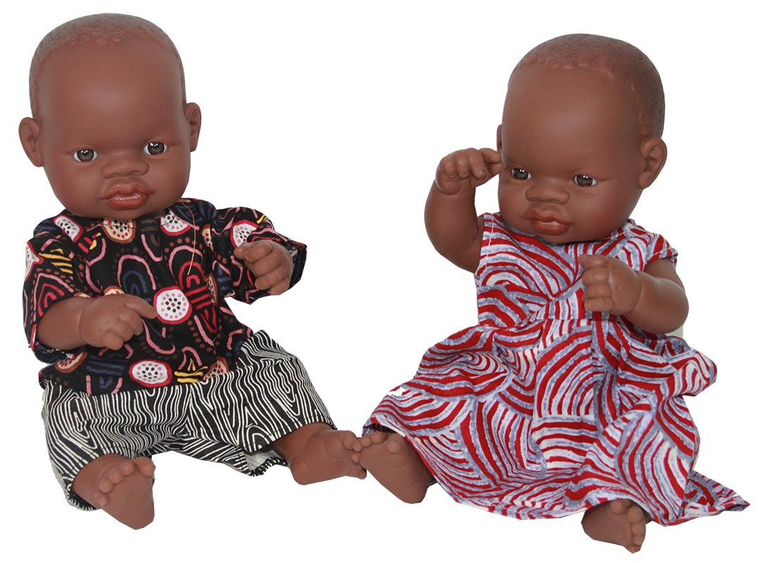 Indigenous Baby Boy & Girl 32cm with Clothes Set