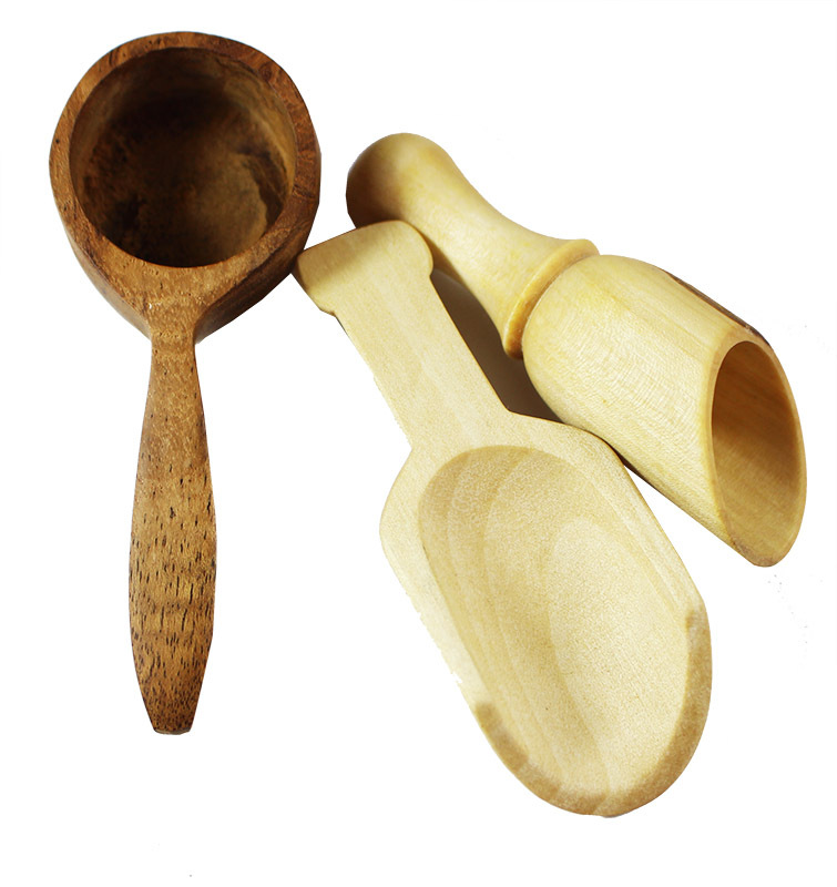 Wooden Mini Scoops - 3pcs