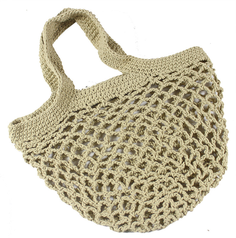 Crochet String Bag - Natural 21cm