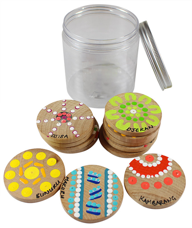Aboriginal Wooden Matching & Memory Game - Noongar Seasons WA