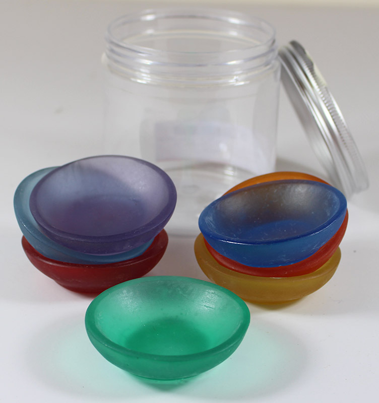 Rainbow Resin Portable Play Jar - Bowls 7pcs