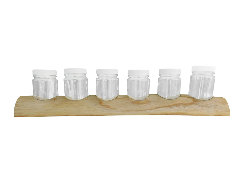 Wooden Paint Jar Holder - 6 Large Jars