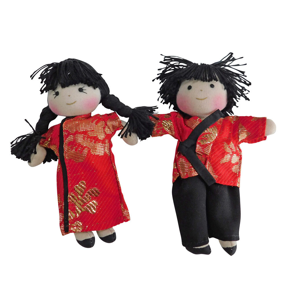 Cultural Boy & Girl Mini Dolls 16cm - Chinese