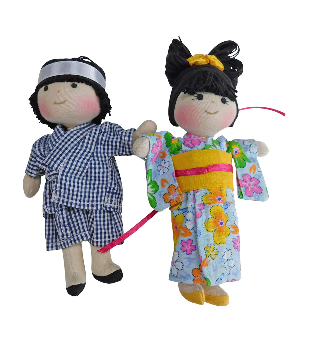 Cultural Boy & Girl Mini Dolls 16cm - Japanese
