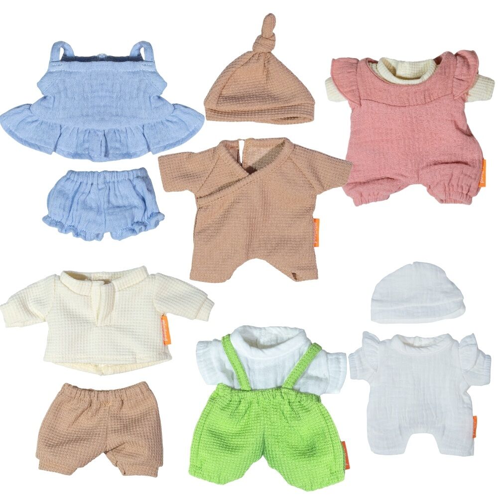 Doll Clothes for 21cm Doll - Set of 6 Outfits