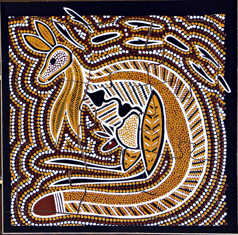 Aboriginal Dreaming Story Puzzle - Kangaroo Dreaming 9pcs