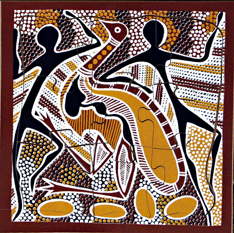 Aboriginal Dreaming Story Puzzle - Emu Dreaming 9pcs