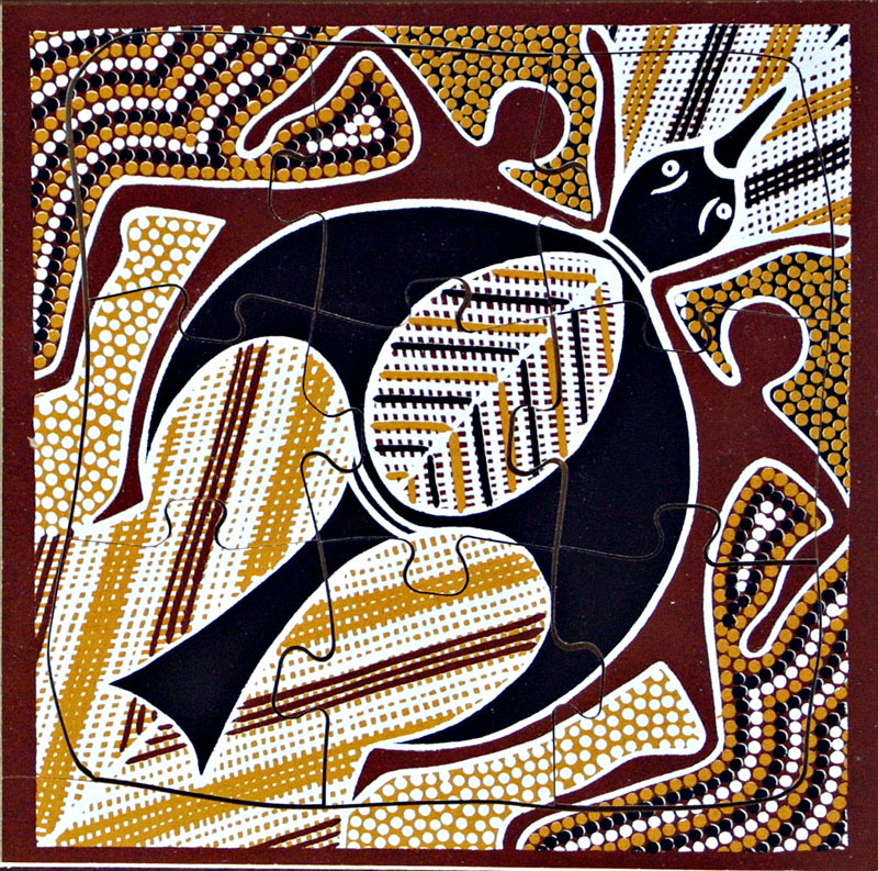 Aboriginal Dreaming Story Puzzle - How The Willy Wagtail Came About 9pcs