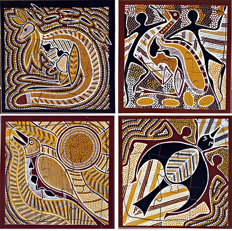 Aboriginal Dreaming Story Puzzles - Set of 4