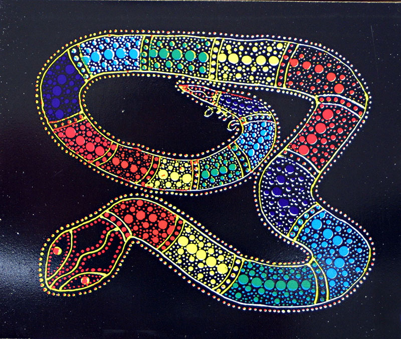 Aboriginal Winanggaay Puzzle - Rainbow Serpent 8pcs
