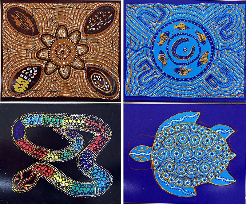 Aboriginal Winanggaay Puzzles - Set of 4
