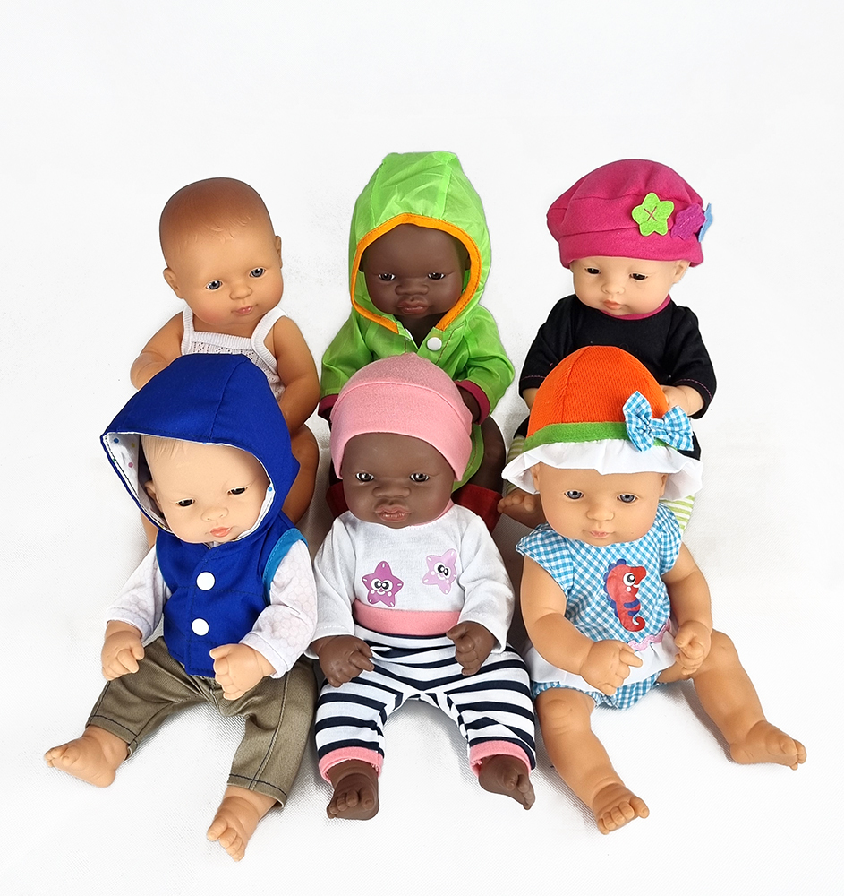 Baby Dolls & Clothes 32cm - Set of 6 (3 Boys & 3 Girls)