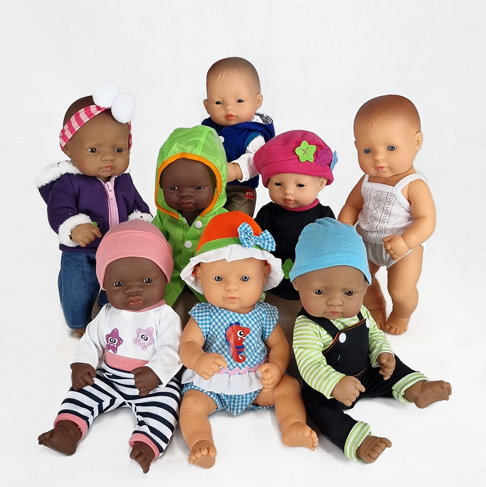 Baby Dolls & Clothes 32cm - Set of 8 (4 Boys & 4 Girls)