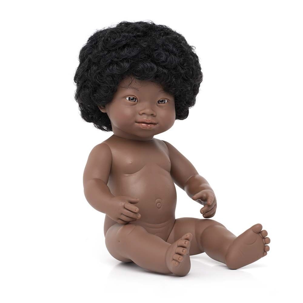 Baby Doll 38cm - African Down Syndrome Girl