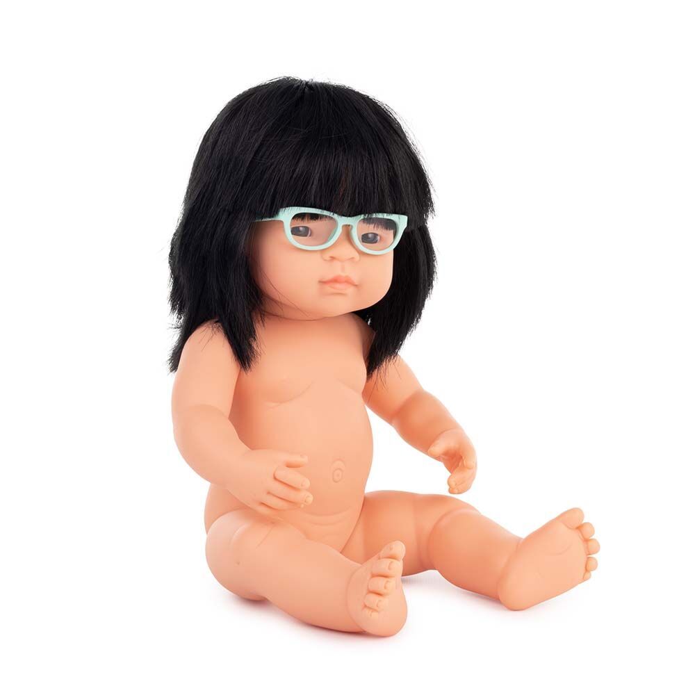 Baby Doll 38cm - Asian Girl With Glasses