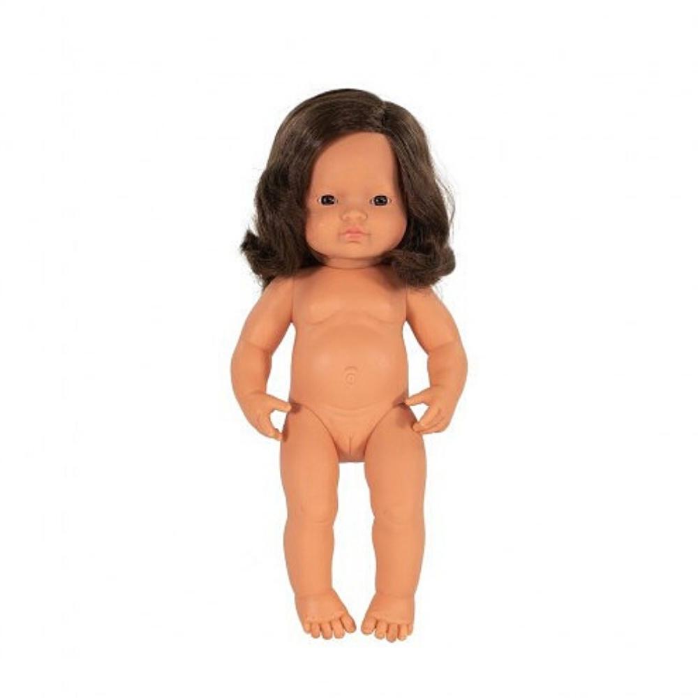 Baby Doll 38cm - Caucasian Brunette Girl