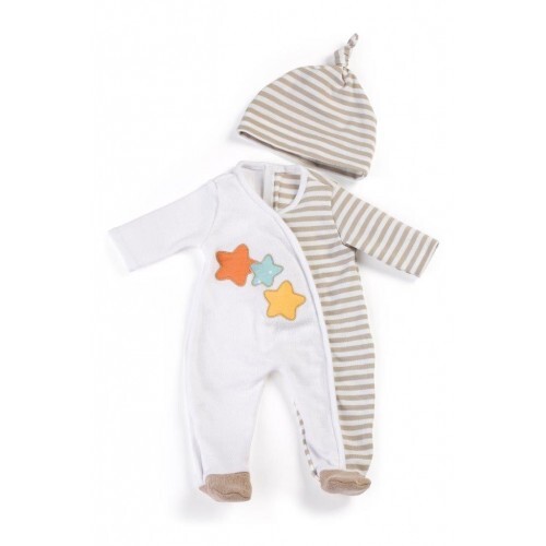 Doll Clothes for 38cm Doll - Beige Pyjamas Set