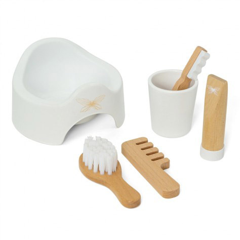 Wooden Dolls Nursery set with Potty - 6 pcs