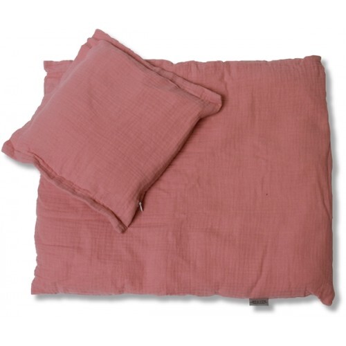 *Doll Muslin Bedding Set - Dusky Rose