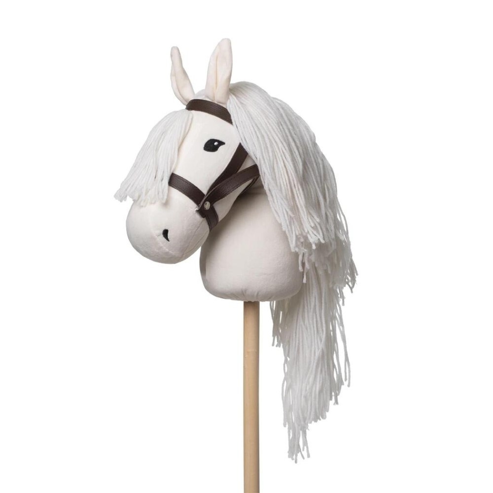 Plush Hobby Horse - White