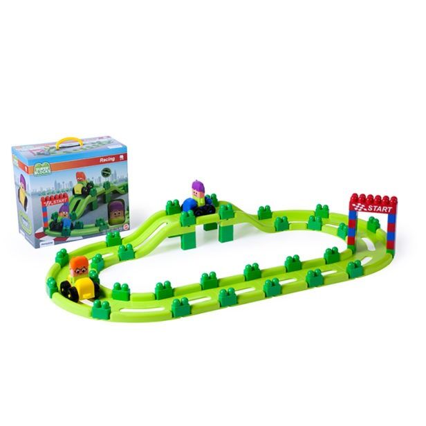 Super Blocks Racing Track Set - 70pcs
