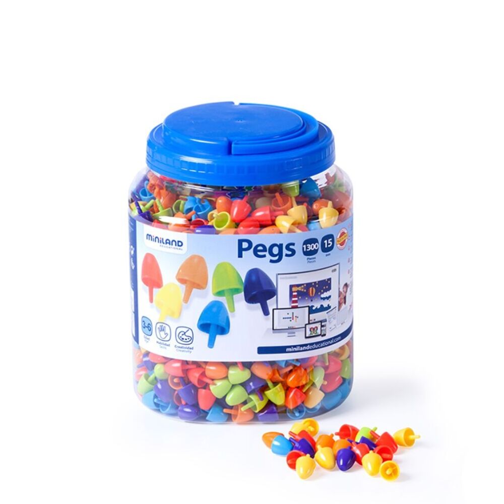 Pegs 15mm Bright Colours - 1300pcs