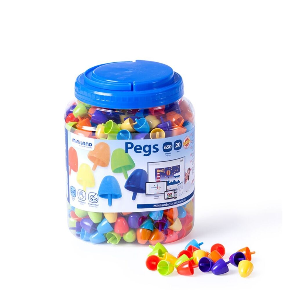 Pegs 20mm Bright Colours - 650pcs