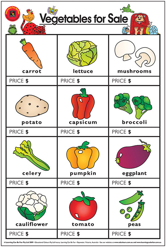 LCBF Vegetables For Sale Shopping Poster