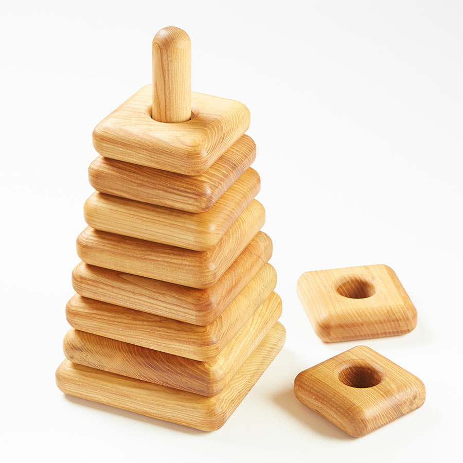 Giant Square Wooden Stacking Pyramid