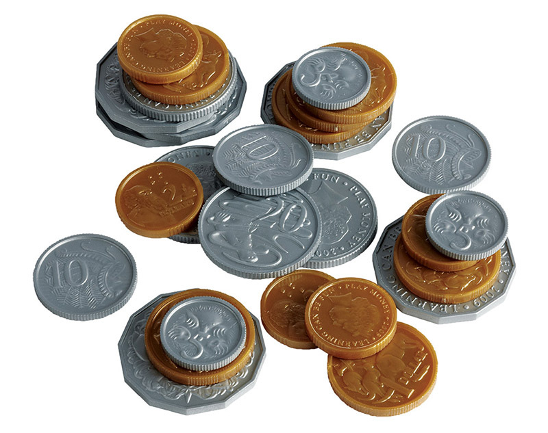 LCBF Australian Coins Plastic - 106 Assorted in Bag