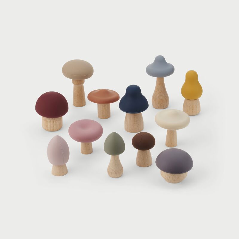 SiliSoft Woodland Mushroom Set - 12pcs