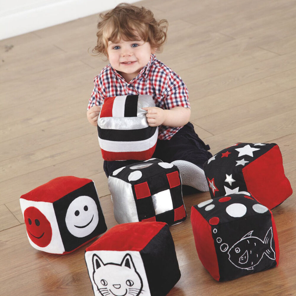 Baby Black & White Soft Cubes - 6pk
