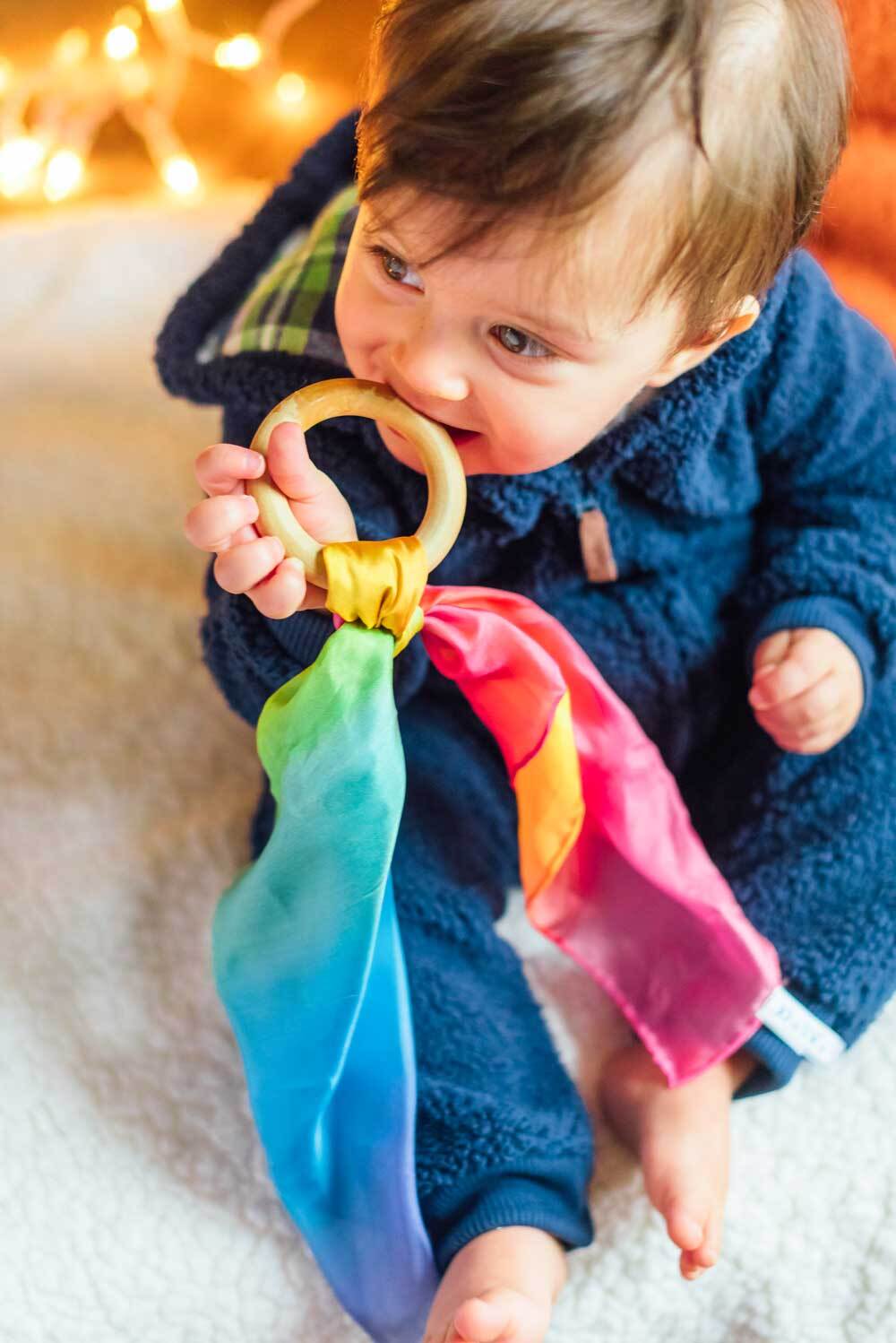 Silk and Wooden Teether