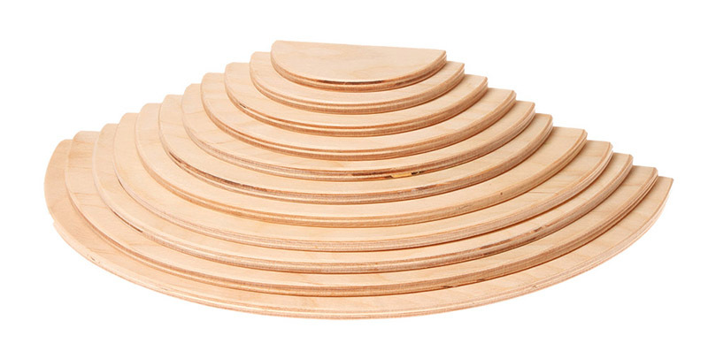 Grimm's Large Semi Circles - Natural 11pcs